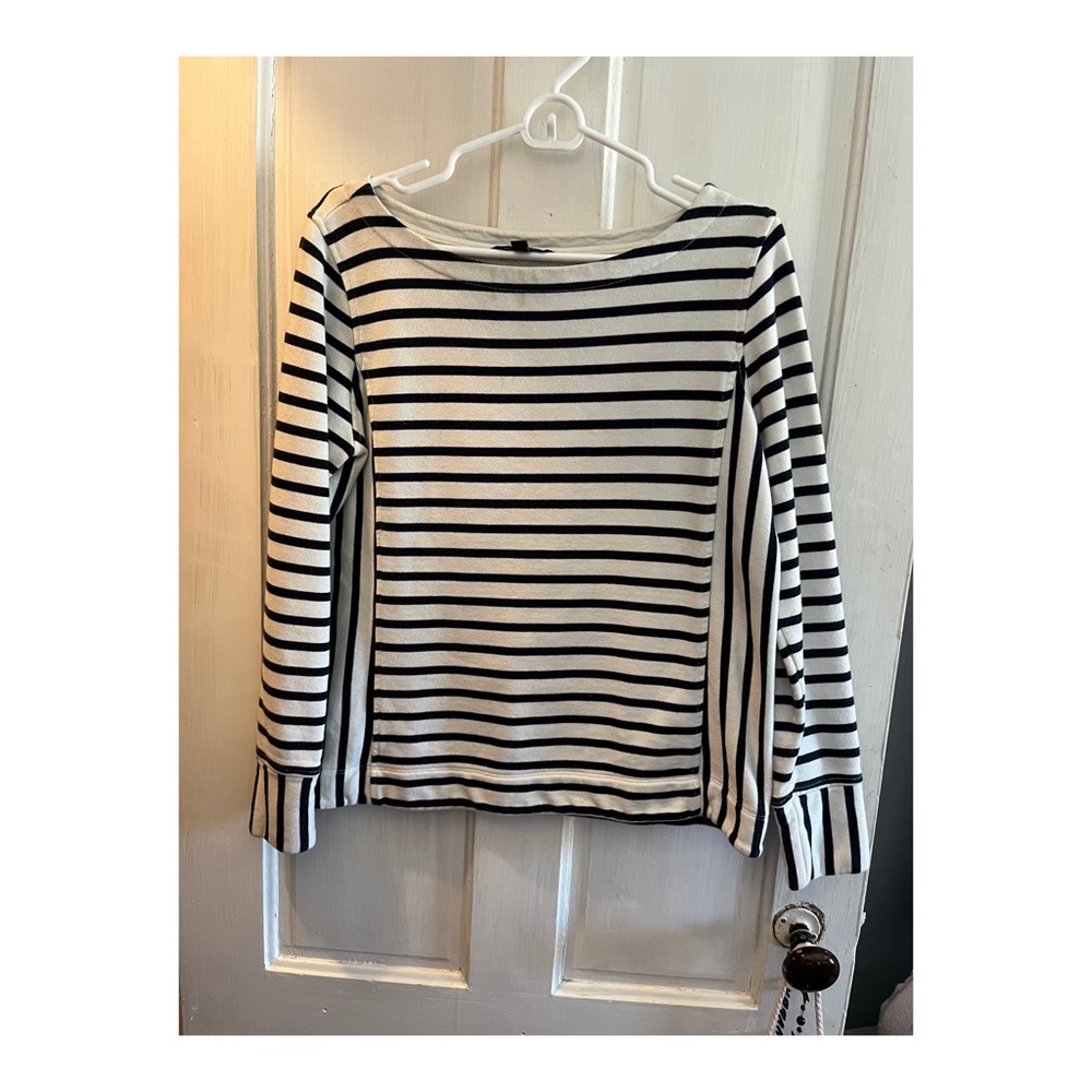 J. Crew long sleeve striped crew sweatshirt
